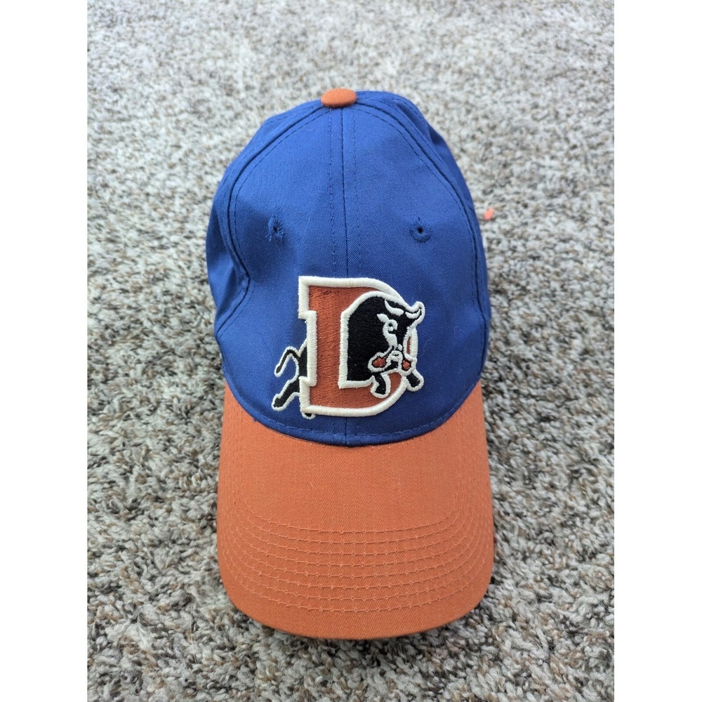 Durham Bulls Hat Cap Strap Back Blue Orange OC‎ Sports One Size Adjustable MiLB